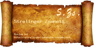 Strelinger Zsanett névjegykártya